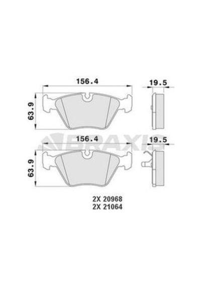 Braxis Aa0176 Ön Fren Balatası Bmw E32 E34 E36 M3 E34 M4 34111162535