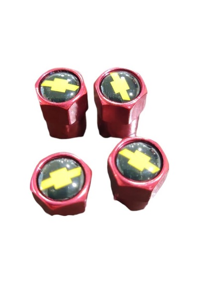 Lastik Sibob Kapak Chevrolet Kırmızı 4 Lü Set Metal Şık