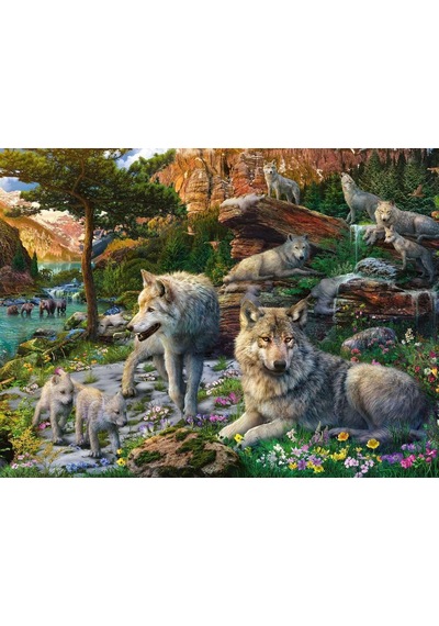 Ravensburger 1500 Parça Wolves İn Spring Puzzle