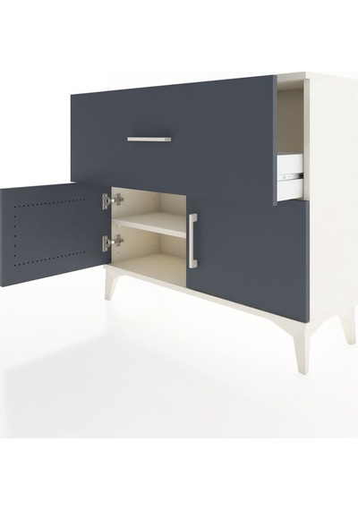 Arges Şifonyer Tek Raflı Tek Çekmeceli 2 Kapaklı 88x30x80 Aytaşı-antrasit Aytası Arges Şifonyer Tek Raflı Tek Çekmeceli 2 Kapaklı 88x30x80 Aytaşı-antrasit Aytası