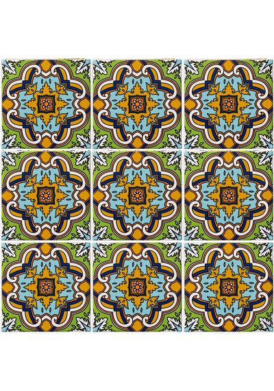 Can Seramik – 10x10 Cm. Cç-91 Kütahya Çini Karo 5'li 1 Paket