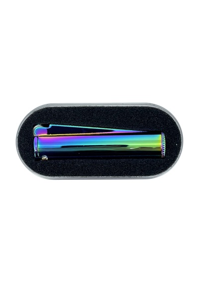 Clipper Metal Benzinli Çakmak - Icy Rainbow Özel Metal Kutulu Mavi