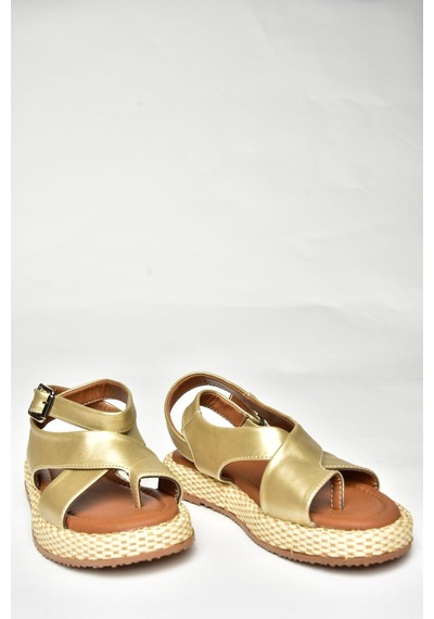 Fox Shoes U973264509 Altın Kadın Sandalet Altın