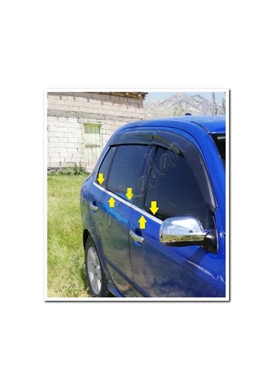 Woc Chrome Skoda Fabia Hb Krom Cam Çıtası 2000-2007 4 Parça Pasla