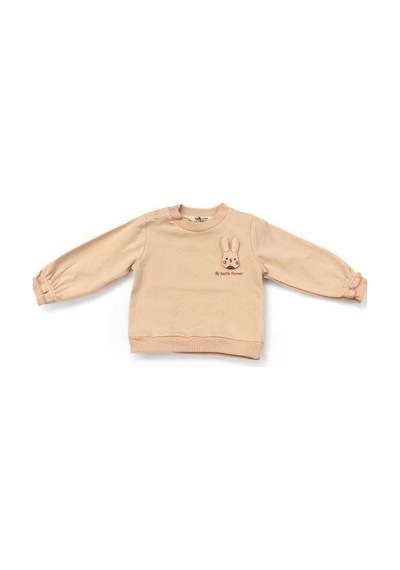Cantoy Kız Bebek Tavşan Baskılı Sweatshirt-14200 Pudra