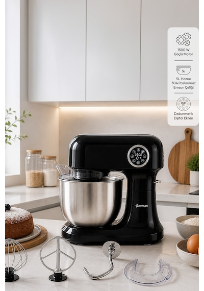 Bella Gusto Pro Dijital Ekranlı Stand Mikser Siyah 1500w Gurmeaid