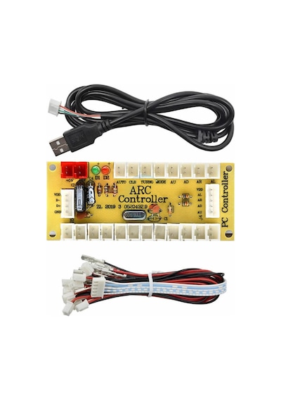 Arcade Usb Kontrol Kart Seti Pc Joystick Oyun Kol Konsol Buton Kablo Kit 5v Diy Gecikme Kit