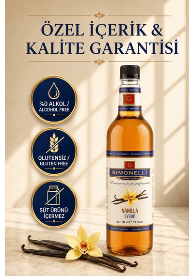 Simonelli Vanilya Kahve Şurubu 70 ML + Pompa