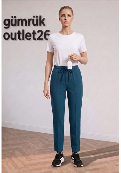 Zeze Kadın İpli Pantolon Yeşil