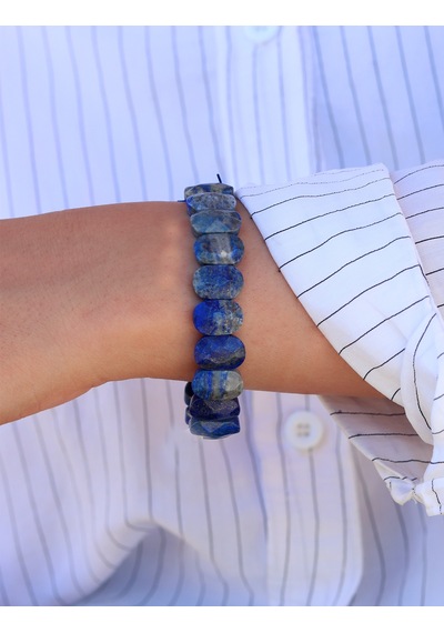 Lapis Lazuli Taşlı Bay Bayan Doğal Taş Bileklik 201025828 Çok Renkli