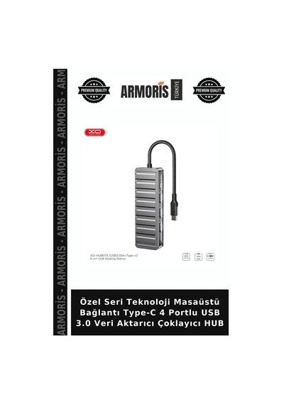 Özel Seri Teknoloji Masaüstü Bağlantı Type-c 4 Portlu Usb 3.0 Veri Aktarıcı Çoklayıcı Hub