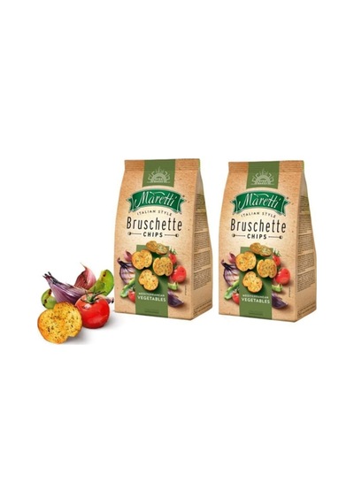 Bruschette Chips Vegetables Kızarmış Ekmek 70 Gr X 2 Paket