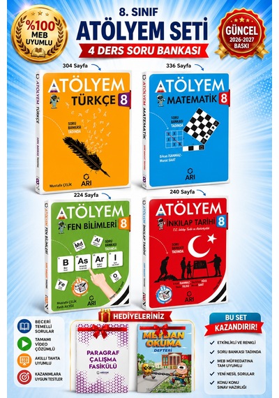 Arı Yayıncılık 8. Sınıf Atölye Set 4 Kitap