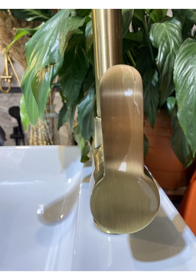 İsaoğlu Yapı Arıtmalı Mutfak Bataryası Mat Gold Evye Musluğu Spiralli Arıtmalı Mat Altın Batarya Uzayan Sistem Gold