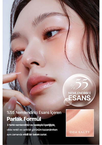 Hafif Yapılı, Ciltle Bütünleşen Parlak Bitişli Likit Allık Muzıgae Mansıon Objet Blush 004 Salty 18988736