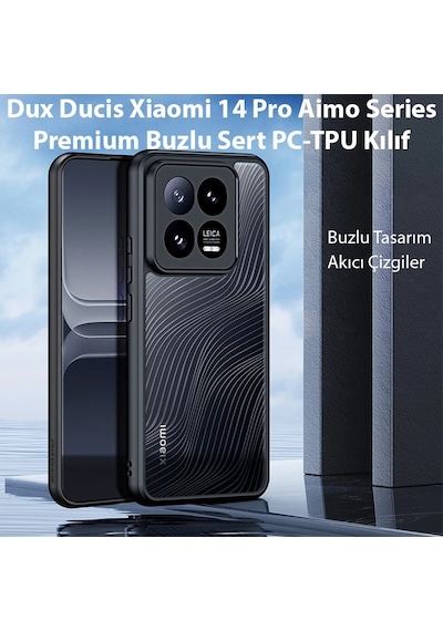 Hepsi Dux Ducis Xiaomi 14 Pro Aimo Series Premium Buzlu Sert Pc-tpu Kılıf- 5775 Najmaddin Siyah