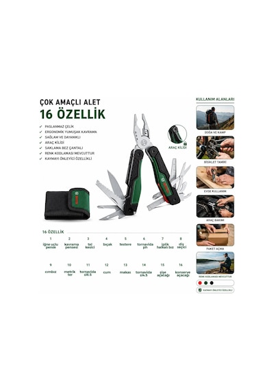 Çok Amaçlı Pense Seti 16 Parça Çantalı .