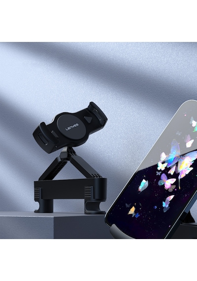 Lenyes Cr167 360 Dönebilen Sarsıntı Engelleyici Özellikli Arka Koltuk Araç Telefon Tutucu Siyah