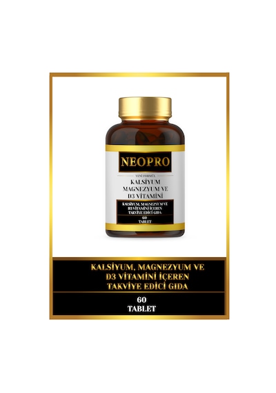 Neopro Kalsiyum, Magnezyum Ve D3 Vitamini İçeren Takviye Edici Gıda - 60 Tablet