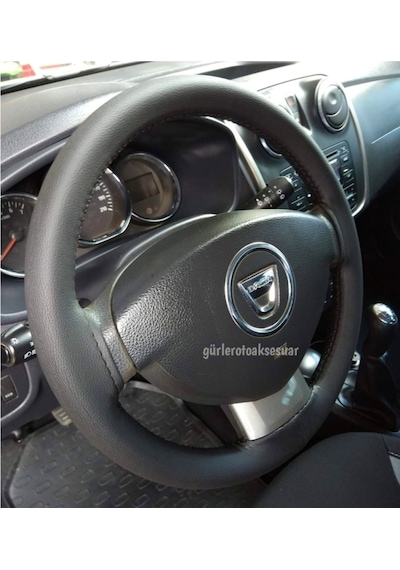Dacia Duster Dikmeli Direksiyon Kılıfı Soft Siyah(38×10.5Cm)
