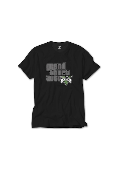 Grand Theft Auto Cobweb Logo Siyah Tişört Siyah
