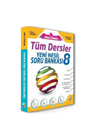 Damlayayınevi-Akıllı Damla Tüm Dersler Yeni Nesil Soru Bankası-8. Sınıf