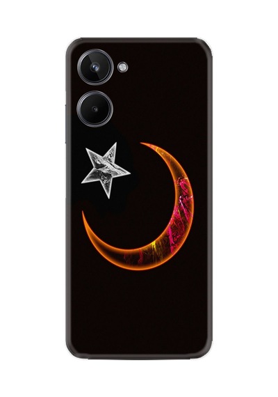 Realme 11 Pro Kılıf Resimli Desenli Silikon Platinium Series Ay Yıldız 1884