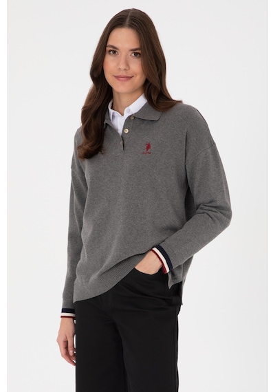 U.S. Polo Assn. U.s. Polo Assn. Kadın Gri Melanj Kazak /triko 50314707-vr086