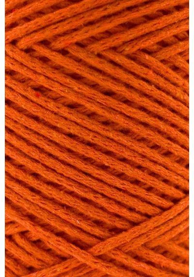 Premium Koton Pamuk Makrome İpi 2mm Cotton Zincir Makrome Çanta İpi Supla İpi Koton İp Turuncu