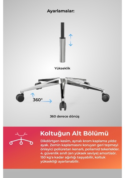 Samurai Ergonomik Koltuk Bel Destekli, Tekerlekli, Yükseklik Ayarlı, Yönetici Koltuğu - 23.3.5.61 Çok Renkli Samurai Ergonomik Koltuk Bel Destekli, Tekerlekli, Yükseklik Ayarlı, Yönetici Koltuğu - 23.3.5.61 Çok Renkli