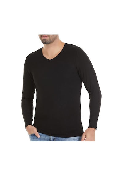 3 Adet Yıldız Erkek Bambu Uzun Kol T-shirt Fanila Siyah 486 Siyah