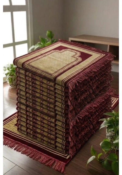 10 Adet Kadife Seccade Bordo 70cmx110cm 400gr Hac Ve Umre Çok Renkli
