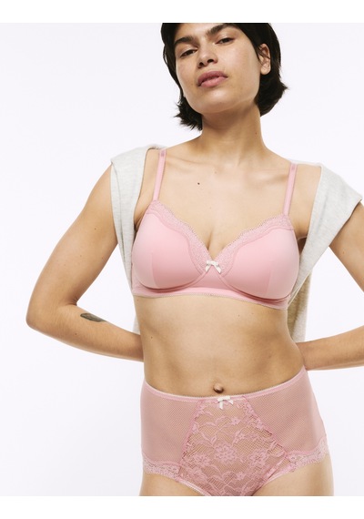Marks & Spencer Jasmine Dantelli Desteksiz Full Cup Sütyen T33003008 Pembe