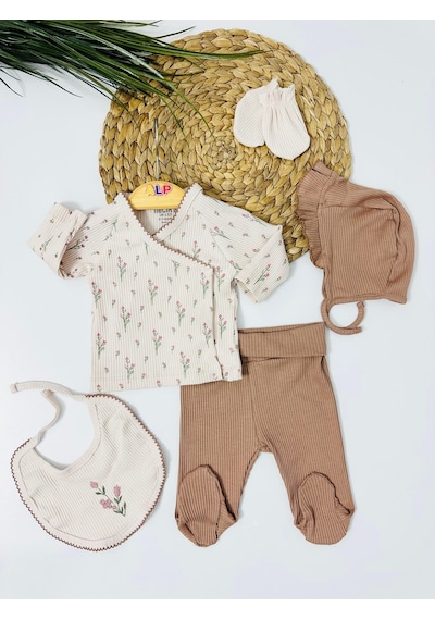 Alpbebe Ottawa 5li Yenidoğan Set - Kahve Kahve Rengi Kahverengi
