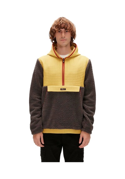 Bad Bear Leonard Half-zıp Plush Peluş Kapüşonlu Erkek Sweatshirt - 23.02.29.007 Siyah