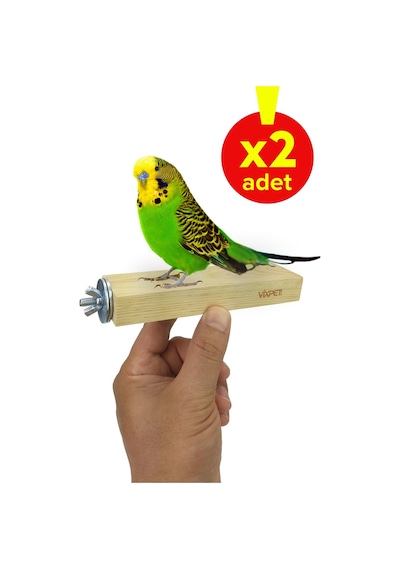 Vixpet Venty 15 cm Papağan Tüneği | 2 Adet | Sultan, Muhabbet, Monk, Lori, Forpus, Kayık, Sevda, Senegal