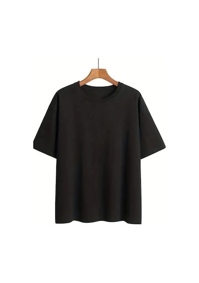 Unisex Sırt Baskılı Do What Oversize Tshirt Siyah