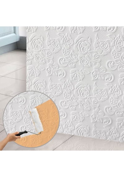Tink 3d Duvar Paneli Boyanabilir Dekota 60x60 Cm Güllü Desenli 4 Adet