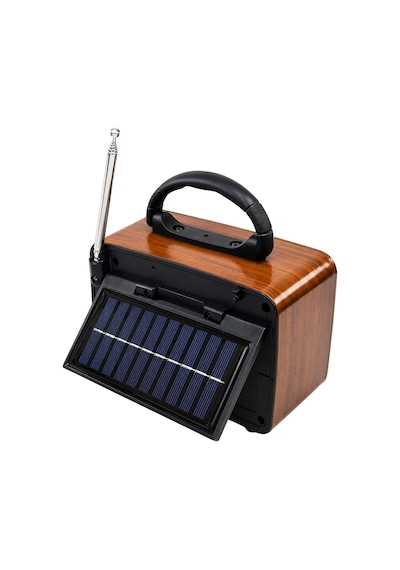 Gold Silver Gs-1315 Nostaljik Retro Radyo - Güneş Enerjili, Bluetooth/usb/tf Kart Destekli 3 Band Hoparlör
