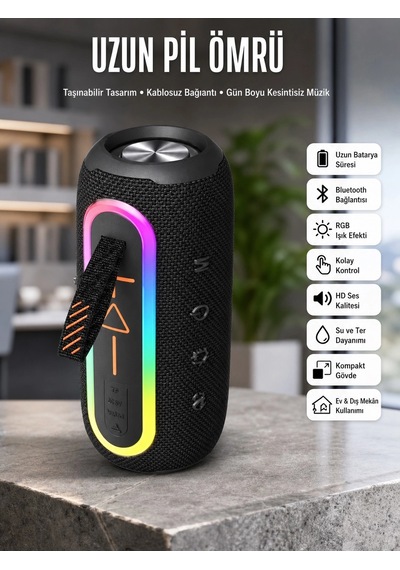 Bluetooth Hoparlör Uzun Pil Ömrü Taşınabilir Yüksek Ses Kaliteli - 550