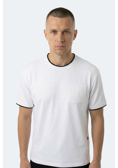 Slazenger Zavıer Erkek Pamuklu Beyaz Tişört