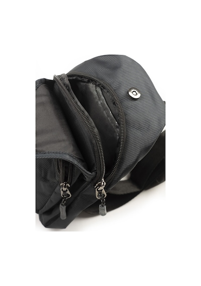 Küçük Boy Çapraz Göğüs El Ve Omuz Çantası Unisex Body Bag 955 Siyah - Gri