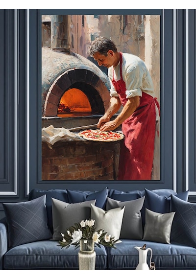 Ahşap Tablo Taş Fırında Pizza Yapımı