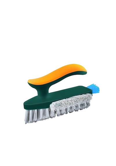 Yer Fırçası, 4'ü 1 Arada V-şekilli Sert Kıllar Ve Yumuşak Çekçekli Tasarım, Banyo İle Mutfak Fayans Araları İçin Ergonomik Kaymaz Saplı Temizleme Fırçası, Ölü Köşeler Ve Derz Temizleyici