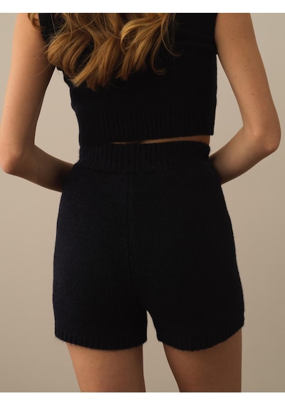 Xint Lacivert Lüks Pamuk Dokulu Regular Fit Şort 850916