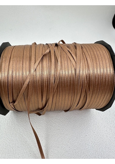 Paşateks 6 Mm Saten Kurdela-10 Metre-bronz Kahve