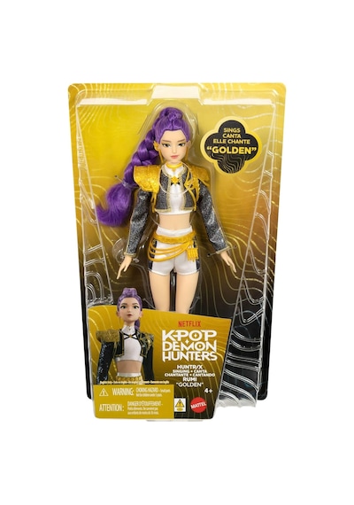 Kpop Demon Hunters Huntr/x Mattel Rumi Golden Şarkı Söyleyen Eklemli Bebek 29 Cm