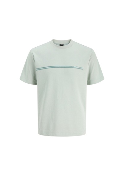 Jack & Jones Jcofusıon Chest Brand Tee Ss Crew Noos Mavi