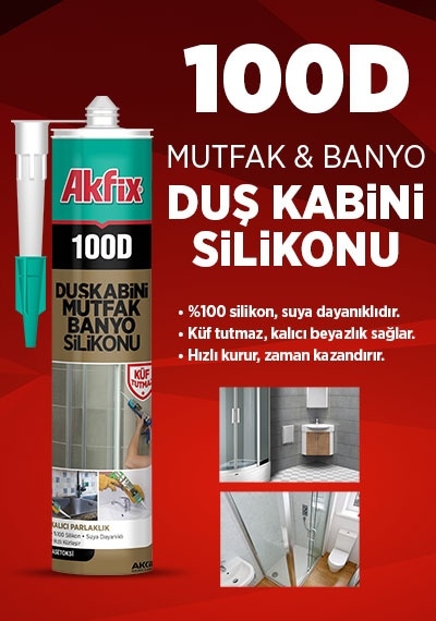 Akfix 100D Duşakabin Silikonu 280Ml Beyaz Beyaz Akfix 100D Duşakabin Silikonu 280Ml Beyaz Beyaz