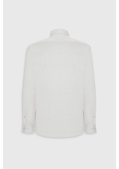 AC&Co / Altınyıldız Classics Erkek BEYAZ Slim Fit Dar Kesim Düğmeli Yaka %100 Pamuk Oxford Gömlek Beyaz